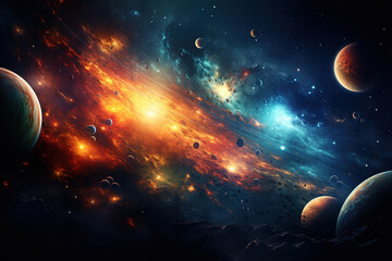 Wall Mural - superb deep space stunning wallpaper background, science astronomy