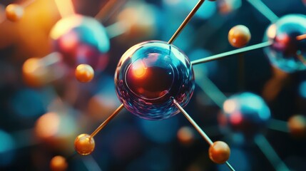 Science concept with sphere model