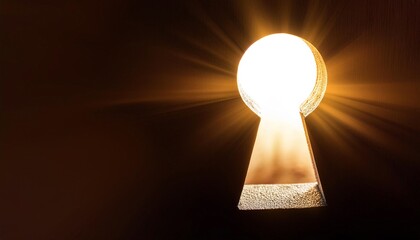 Poster - Golden light shining through keyhole creates dramatic effect
