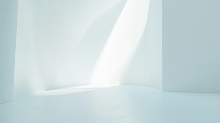 Wall Mural - Smooth Abstract White Background with Soft Light Beams