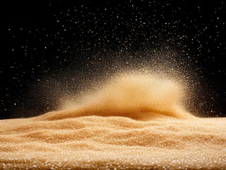 Aufkleber - A burst of shimmering golden particles dances through the air, suspended against a dark backdrop, evoking feelings of wonder and festive celebration
