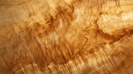 Wall Mural - Smooth Maple Wood Texture with Light Amber Tones and Straight Grain Pattern