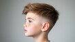 © Aniwat - Stylish Short Haircut for Young Boy Profile View