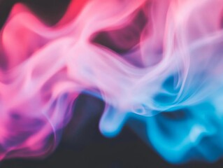 Poster - High-angle view showcases vibrant blue and pink light streaks curving dramatically across a black background, embodying speed and energy with ample copy space
