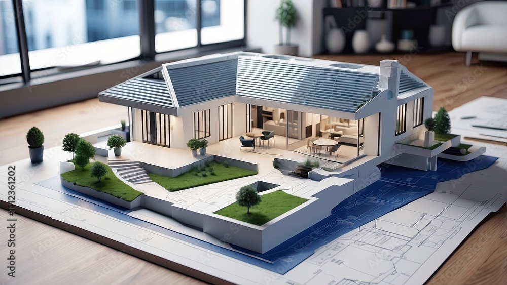 Generative AI was used to generate a 3D miniature house model on an ...