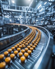 Aufkleber - Sterile pharmaceutical production facility with an efficient conveyor system, processing and packaging drugs and pills in a clean, modern factory setting