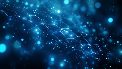 Blue hexagon background
