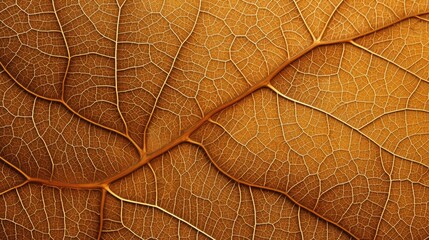 Poster - golden leaf vein pattern