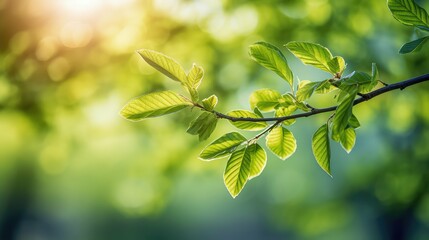 Wall Mural - sunlight spring background green