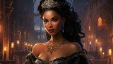 gown black princess
