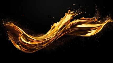 Wall Mural - background gold paint splash