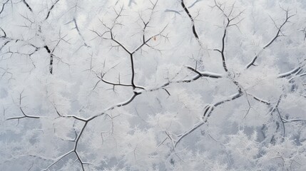 Wall Mural - branches snowy trees