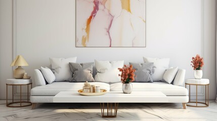 Wall Mural - marble furniture on white