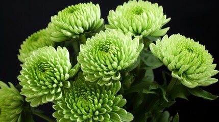 Canvas Print - unfurling green chrysanthemum