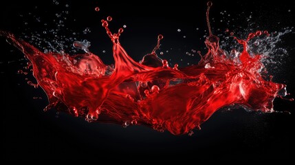 Wall Mural - photo red water splash