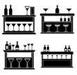 © Al Bari - Set Of bar silhouette vector illustration