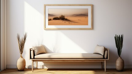 Canvas Print - sleek horizontal poster frame gold