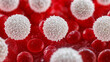 © IllustrateMuse - Close-up of white blood cells and red cells in 3d rendering