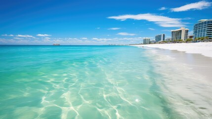 Sticker - turquoise clear water beach photo