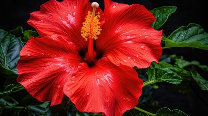 Sticker - bloom hibiscus plant