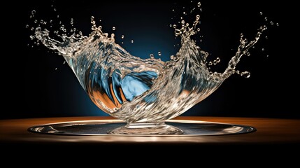 Canvas Print - wave water glass splash