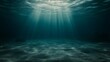 Sunbeams Illuminate Deep Ocean Floor Scene