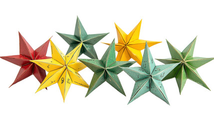 Wall Mural - Colorful Star-Shaped Ornaments for New Year Celebration