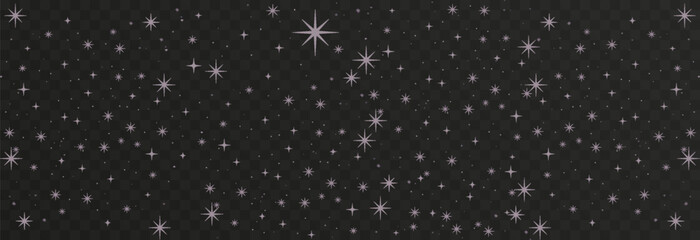 Wall Mural - vector space stars png. glowing stars on transparent background. space star background.