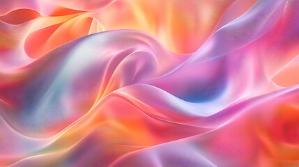 Wall Mural - Smooth curves creating dynamic abstract background with vibrant hues design