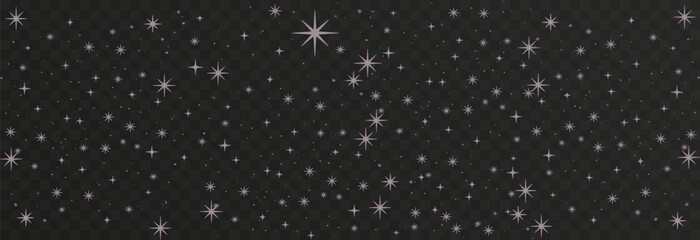 Wall Mural - vector space stars png. glowing stars on transparent background. space star background.
