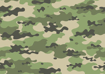 Wall Mural - green camouflage modern seamless pattern, classic print texture