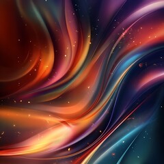 Wall Mural - abstract waves filled with vibrant colors motion and energy image