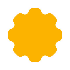 Rounded shape empty label design