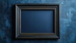© Boris - Vintage frame on blue textured wall with copy space