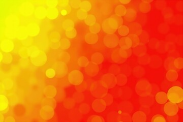 Wall Mural - vibrant bokeh background with red and yellow gradient light orbs.