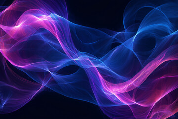 Wall Mural - Blue flames, background image, solid black color background, no people or objects in the foreground