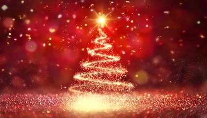 christmas tree, holiday decorations, sparkling lights, festive atmosphere, glowing stars, winter sce