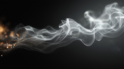 Wall Mural - smoke on black background