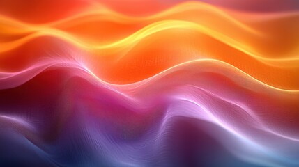 Wall Mural - vibrant waves of color transition across soft undulating patterns in a dynamic abstract display