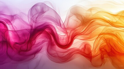 Wall Mural - colorful abstract waves create a dynamic visual experience with rich hues of pink, orange, and purpl