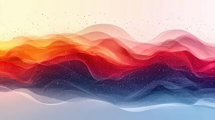 Wall Mural - colorful abstract waves create a serene landscape perfect for digital backgrounds and artistic proje