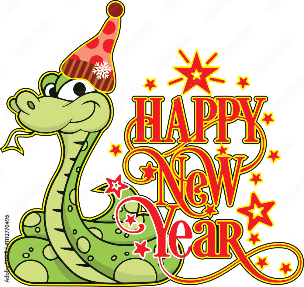 Happy New Year 2025, year of the snake, Chinese calendar. calendar 2025