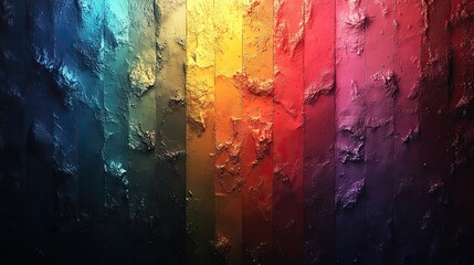 Poster - colorful rainbow gradient dark black to black with neon green patch merged in to the other colors simple minimal perfectly smooth textur