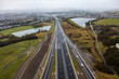 © whitcomberd - Aerial view of major roadworks and construction at Dowlais, South Wales