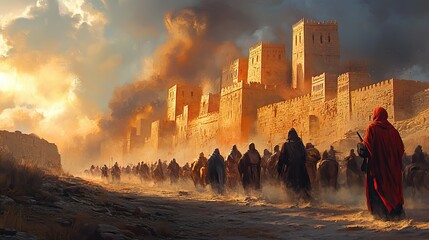 Poster - israel in slavery in egypt m exodus 1 digital illustration