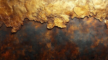 Leinwandbilder - old grunge copper bronze rusty texture wallpaper with a gold background effect
