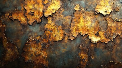 Leinwandbilder - old grunge copper bronze rusty texture wallpaper with a gold background effect