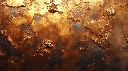 Aufkleber - old grunge copper bronze rusty texture wallpaper with a gold background effect