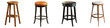 © Sawera - High bar stool chair isolated on transparent background, Set of