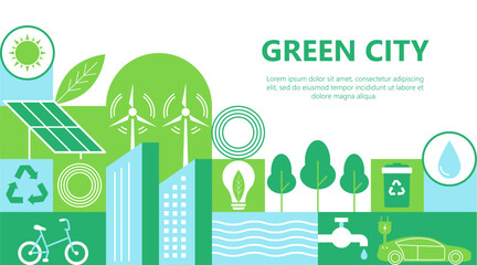 Green city poster